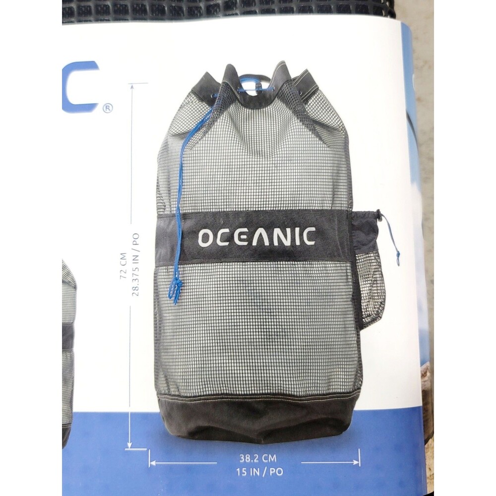 Oceanic Mesh Backpack Gear Bag 82L Black Oversized Scuba Dive Sport Bag NIP - Picture 10 of 15